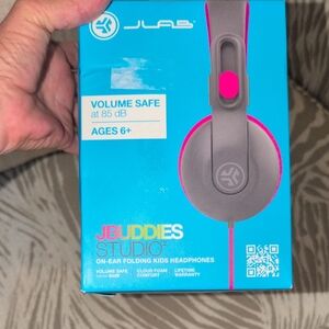 JLab JBuddies Studio Kids Headphones - Pink and Gray Age 6 +